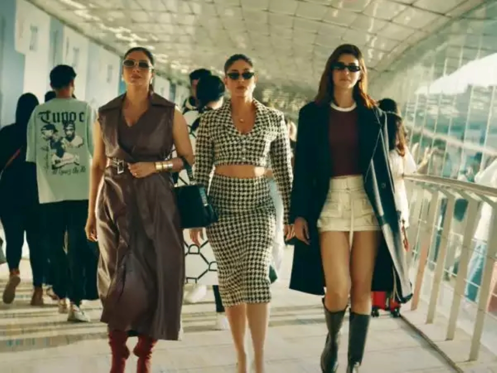 Crew:Kareena Kapoor Khan, Tabu, and Kriti Sanon portray air hostesses plotting a heist