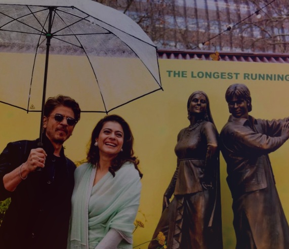 DDLJ’s Iconic Raj & Simran Statue Installed In London’s Iconic Leicester Square